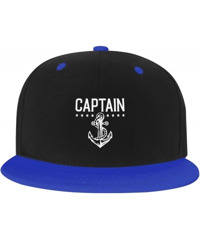 Captain with A Boat Anchor Baseball Caps Mens Woman Cowboy Hats Adjustable Washable Baseball Caps Blue $11.85 Baseball Caps