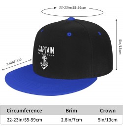 Captain with A Boat Anchor Baseball Caps Mens Woman Cowboy Hats Adjustable Washable Baseball Caps Blue $11.85 Baseball Caps