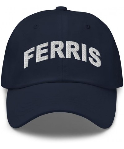 Ferris Texas Hat Ferris TX Cap Embroidered Dad Hat Adjustable Strap Closure Unisex Navy $21.59 Baseball Caps