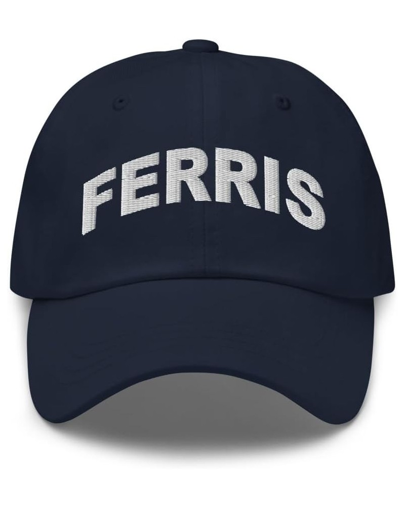 Ferris Texas Hat Ferris TX Cap Embroidered Dad Hat Adjustable Strap Closure Unisex Navy $21.59 Baseball Caps