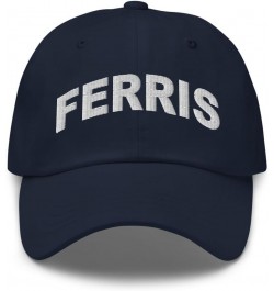 Ferris Texas Hat Ferris TX Cap Embroidered Dad Hat Adjustable Strap Closure Unisex Navy $21.59 Baseball Caps