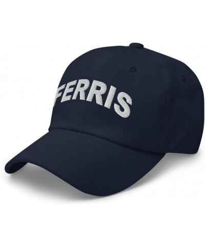 Ferris Texas Hat Ferris TX Cap Embroidered Dad Hat Adjustable Strap Closure Unisex Navy $21.59 Baseball Caps