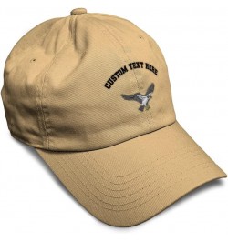 Custom Soft Baseball Cap Osprey Embroidery Birds Bird Embroidery Twill Cotton Dad Hats for Men & Women Khaki Personalized Tex...