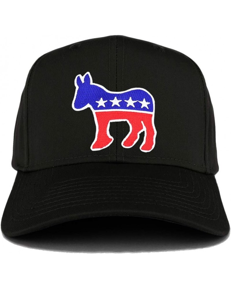 Democratic Donkey Patch Structured Baseball Cap Black $11.50 Baseball Caps