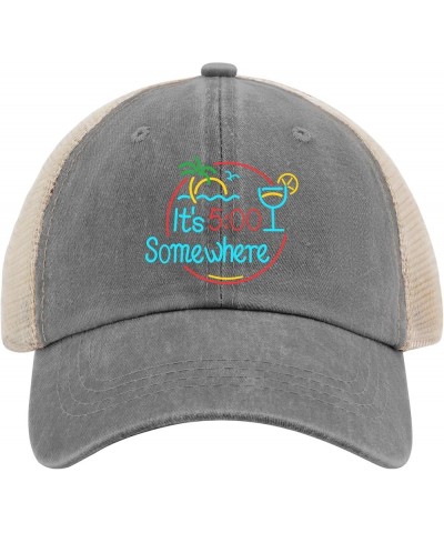 It's 5 o'clock Somewhere Hats for Women Jimmy Music Buffett Accessories Baseball Cap Fashion Washed Dad Hats Gray02 $11.01 Ba...