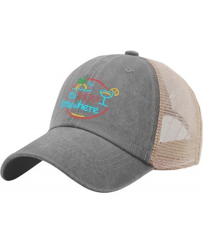 It's 5 o'clock Somewhere Hats for Women Jimmy Music Buffett Accessories Baseball Cap Fashion Washed Dad Hats Gray02 $11.01 Ba...