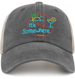 It's 5 o'clock Somewhere Hats for Women Jimmy Music Buffett Accessories Baseball Cap Fashion Washed Dad Hats Gray02 $11.01 Ba...