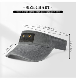 Black Cat Eyes Visor Hats for Women Men Cowboy Empty Top Sun Visors for Women Adjustable Womens Visor Hats Gray $8.79 Visors