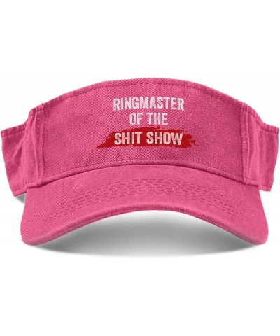 Ringmaster of The Shit Show Hat Visor Hats for Teens Sun Visor Hat Stylish Golf Caps Pink $12.52 Visors