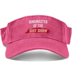 Ringmaster of The Shit Show Hat Visor Hats for Teens Sun Visor Hat Stylish Golf Caps Pink $12.52 Visors