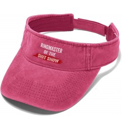 Ringmaster of The Shit Show Hat Visor Hats for Teens Sun Visor Hat Stylish Golf Caps Pink $12.52 Visors