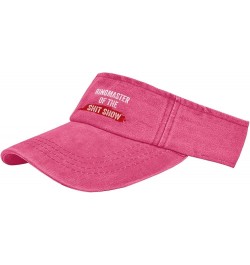 Ringmaster of The Shit Show Hat Visor Hats for Teens Sun Visor Hat Stylish Golf Caps Pink $12.52 Visors