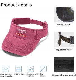 Ringmaster of The Shit Show Hat Visor Hats for Teens Sun Visor Hat Stylish Golf Caps Pink $12.52 Visors