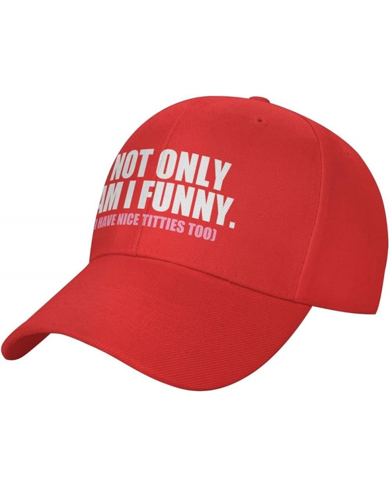 Unisex Baseball Cap Not Only Am I Funny Low Profile Dad Hat Adjustable Casquette Cap Red $10.65 Baseball Caps