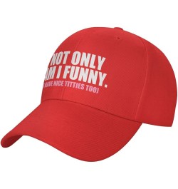 Unisex Baseball Cap Not Only Am I Funny Low Profile Dad Hat Adjustable Casquette Cap Red $10.65 Baseball Caps