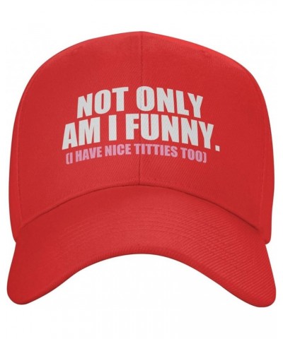 Unisex Baseball Cap Not Only Am I Funny Low Profile Dad Hat Adjustable Casquette Cap Red $10.65 Baseball Caps