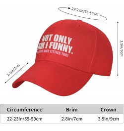 Unisex Baseball Cap Not Only Am I Funny Low Profile Dad Hat Adjustable Casquette Cap Red $10.65 Baseball Caps