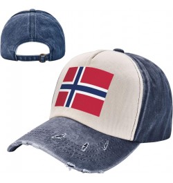 Norway Flag Upgrade Your Style with Funny Adjustable Cotton Baseball Caps for Men and Women Navy Blue $10.65 Baseball Caps