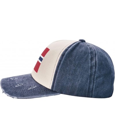 Norway Flag Upgrade Your Style with Funny Adjustable Cotton Baseball Caps for Men and Women Navy Blue $10.65 Baseball Caps