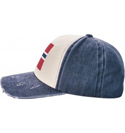 Norway Flag Upgrade Your Style with Funny Adjustable Cotton Baseball Caps for Men and Women Navy Blue $10.65 Baseball Caps