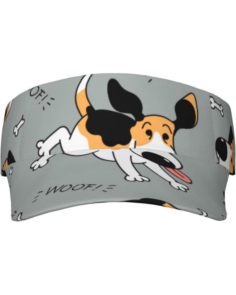 Gold Drops Print Sunscreen Visor Hats for Women & Men,Sport Empty Top,Tennis Visor,Golf Visor Funny Beagle Active Dog $12.32 ...