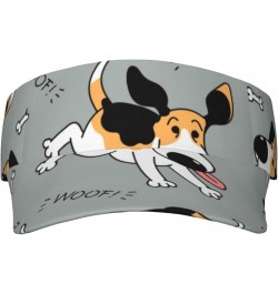 Gold Drops Print Sunscreen Visor Hats for Women & Men,Sport Empty Top,Tennis Visor,Golf Visor Funny Beagle Active Dog $12.32 ...