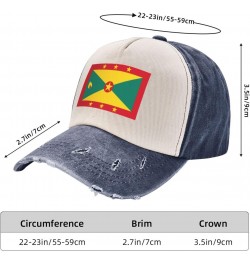 Grenada Flag Upgrade Your Style with Funny Adjustable Cotton Baseball Caps for Men and Women Navy Blue $15.77 Baseball Caps