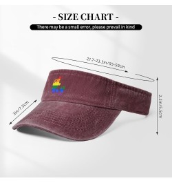 LGBT Flag Map of Denmark Sun Visor Hats for Women Men Adjustable Sports Sun Hats Cotton Golf Cap Red $10.44 Visors