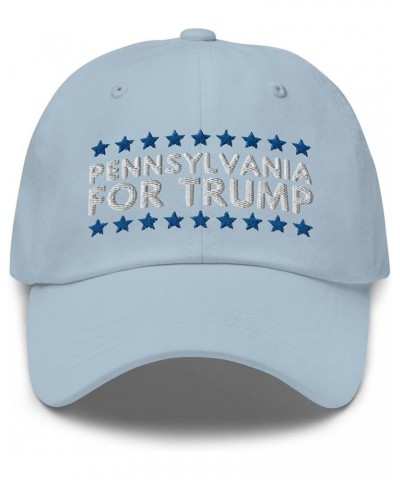 Pennsylvania for Trump Dad Hat - Embroidered Baseball Cap - Republican Trump 2024 Gift Light Blue $15.30 Baseball Caps