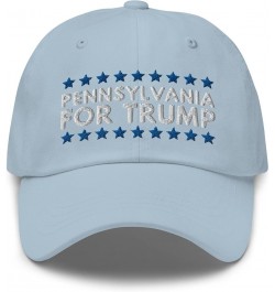 Pennsylvania for Trump Dad Hat - Embroidered Baseball Cap - Republican Trump 2024 Gift Light Blue $15.30 Baseball Caps