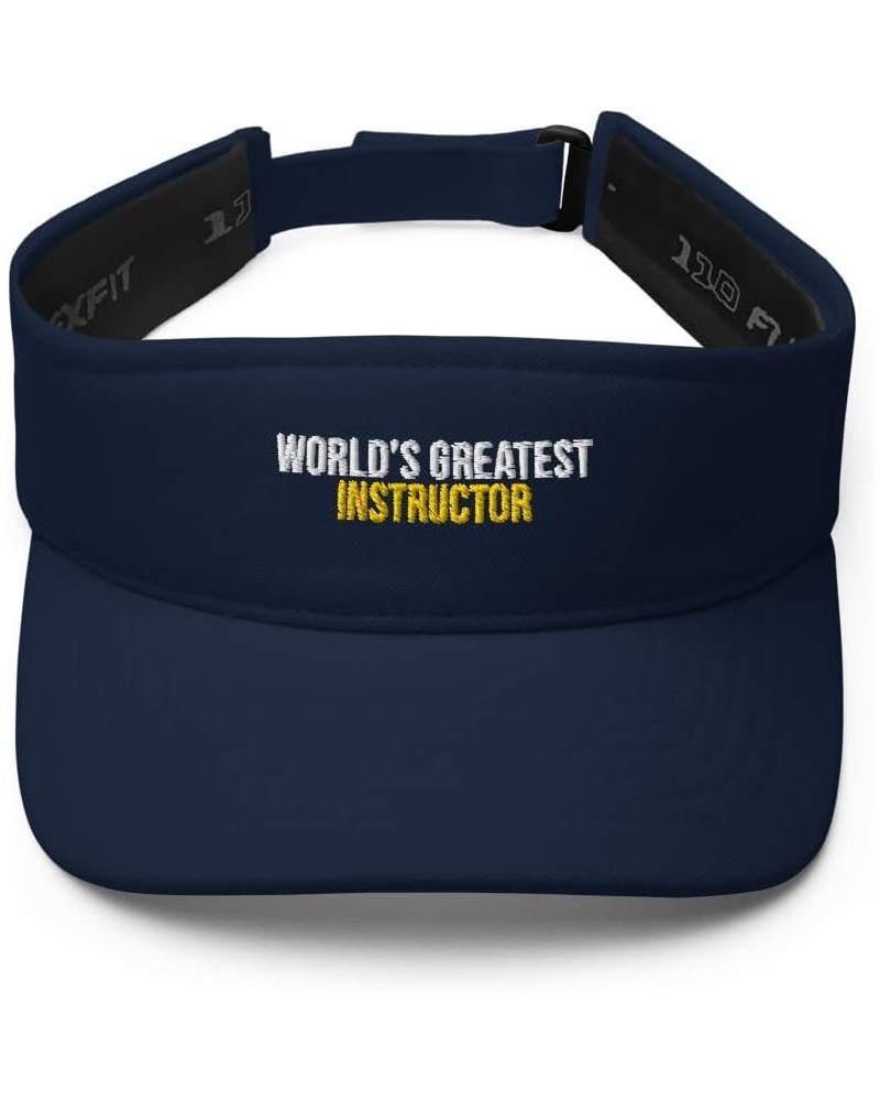 World's Greatest Instructor Hat (Embroidered Visor) Instructor Apparel Navy $17.99 Visors