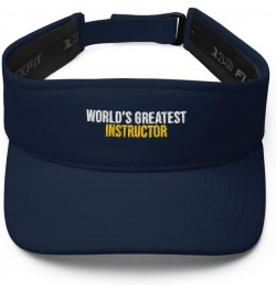 World's Greatest Instructor Hat (Embroidered Visor) Instructor Apparel Navy $17.99 Visors