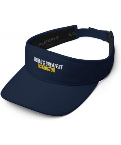 World's Greatest Instructor Hat (Embroidered Visor) Instructor Apparel Navy $17.99 Visors