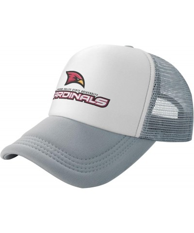 Saginaw Valley State University Logo Trucker Hats for Both Men and Women - Mesh Baseball Snapback Hats Gray $8.40 Baseball Caps