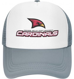 Saginaw Valley State University Logo Trucker Hats for Both Men and Women - Mesh Baseball Snapback Hats Gray $8.40 Baseball Caps