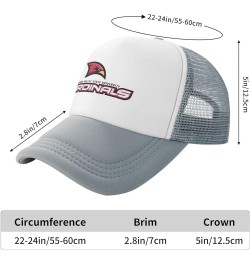 Saginaw Valley State University Logo Trucker Hats for Both Men and Women - Mesh Baseball Snapback Hats Gray $8.40 Baseball Caps