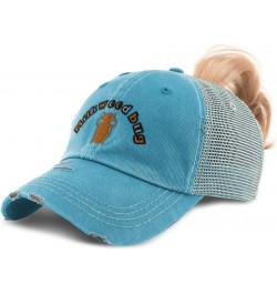 Womens Ponytail Cap Milkweed Bug Insects Insects Cotton Nature Distressed Trucker Hat Turquoise Design Only $16.11 Baseball Caps