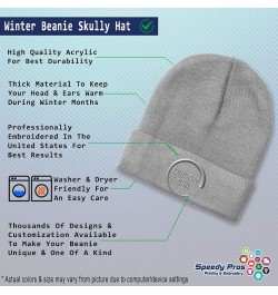 Beanies for Men Soccer Mom B Embroidery Soccer Winter Hats for Women Acrylic Skull Cap 1 Size Light Grey Design Only $11.70 S...