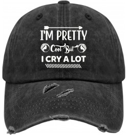 I'm Pretty Cool But I Cry A Lot Hats for Women Washed Distressed Baseball Cap Stylish Washed Dad $14.49 Baseball Caps