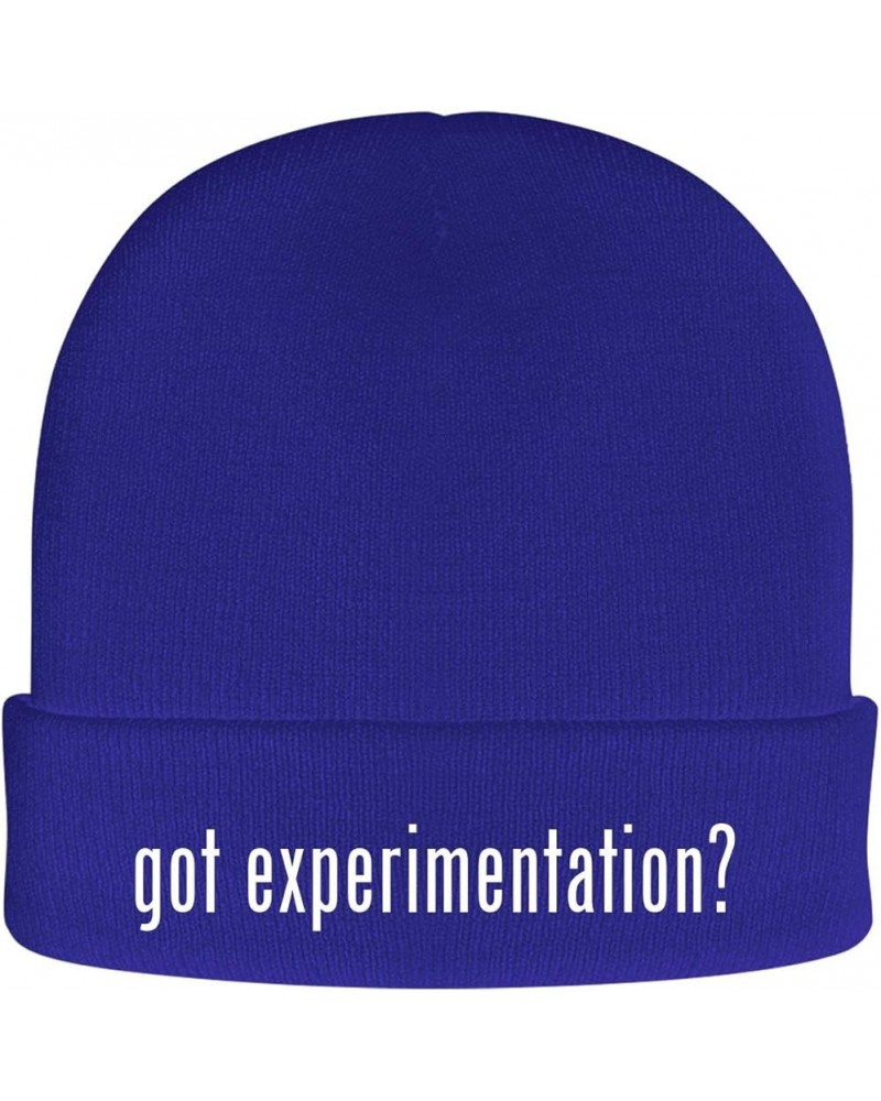 got Experimentation? - Soft Adult Beanie Cap Blue $12.96 Skullies & Beanies