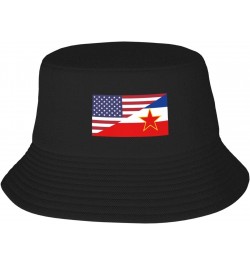 America Yugoslavia Friendship Flag Stay Cool and Stylish with Our Trendy Bucket Hats - Perfect for Summer Fun and Outdoor Adv...