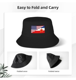 America Yugoslavia Friendship Flag Stay Cool and Stylish with Our Trendy Bucket Hats - Perfect for Summer Fun and Outdoor Adv...