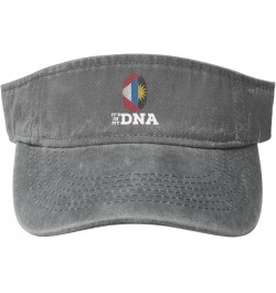 Antigua and Barbuda It's in My DNA Sun Visor Hats for Women Men Adjustable Sports Sun Hats Cotton Golf Cap Gray $12.87 Visors