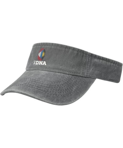 Antigua and Barbuda It's in My DNA Sun Visor Hats for Women Men Adjustable Sports Sun Hats Cotton Golf Cap Gray $12.87 Visors