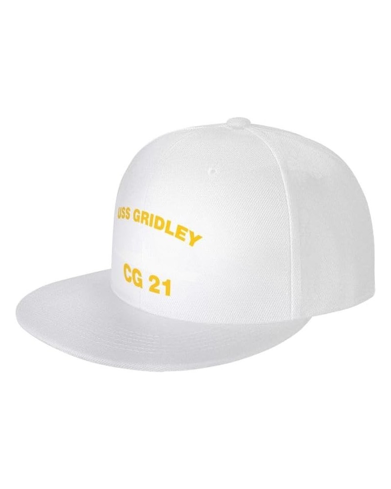 USS Gridley CG 21 DLG 21 Flag-Trucker Hats Denim Hats Cowboy Knit hat Baseball Caps Fisherman's hat White $16.78 Baseball Caps