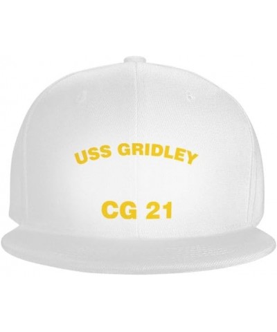 USS Gridley CG 21 DLG 21 Flag-Trucker Hats Denim Hats Cowboy Knit hat Baseball Caps Fisherman's hat White $16.78 Baseball Caps