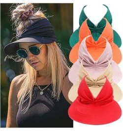 Women Sun Visor Sun Hat Women Anti-Ultraviolet Elastic Hollow Top Hat Outdoor Quick-Drying Sun Hat Summer Beach Hat Orange-01...