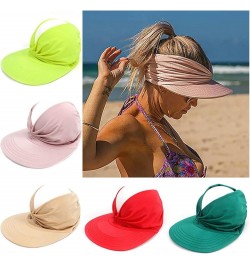 Women Sun Visor Sun Hat Women Anti-Ultraviolet Elastic Hollow Top Hat Outdoor Quick-Drying Sun Hat Summer Beach Hat Orange-01...