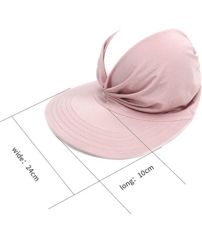 Women Sun Visor Sun Hat Women Anti-Ultraviolet Elastic Hollow Top Hat Outdoor Quick-Drying Sun Hat Summer Beach Hat Orange-01...