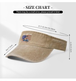 Golf Cart Life USA Flag Sun Visor Hats for Women Men Sun Hat Vintage Golf Hat Adjustable Baseball Cap Natural $13.62 Visors